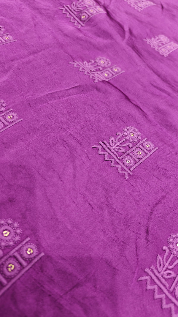 Fuji Tussar Embroidery(1475)