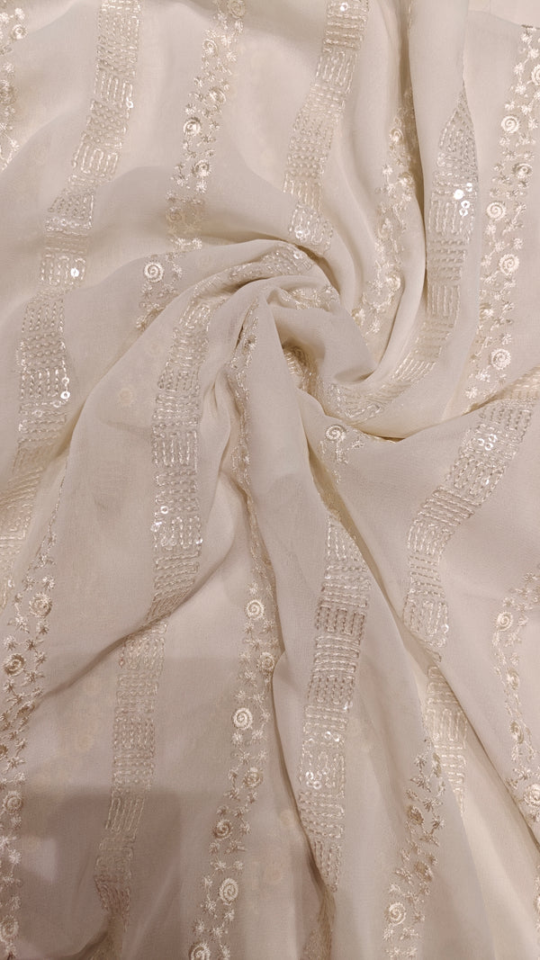 White Georgette Embroidery (2038)