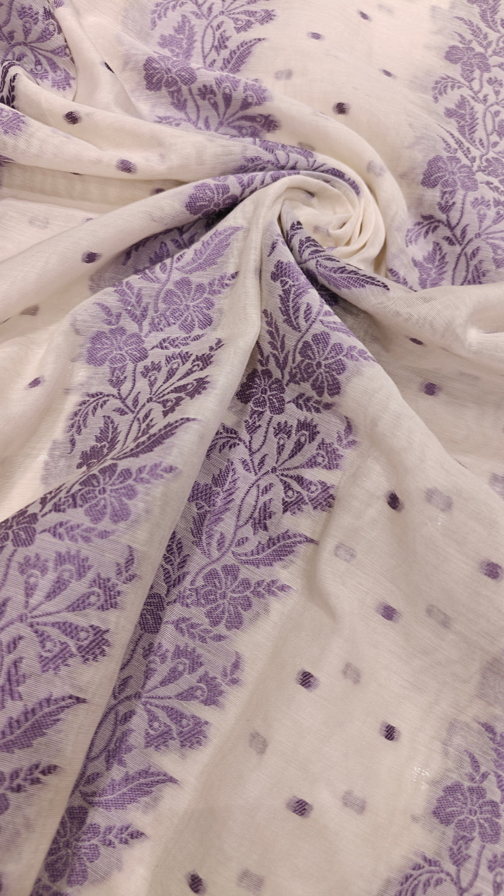 White Chanderi — 1.20 m Cut Piece (#2046)
