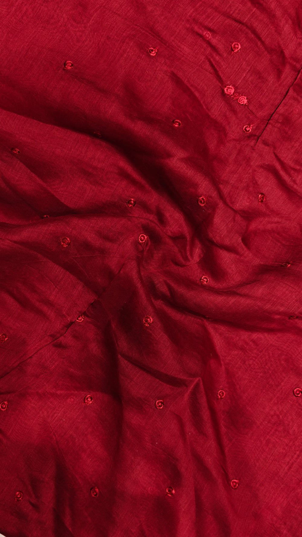 Maroon Embroidered Chanderi — 1.30 m Cut Piece (#2090)