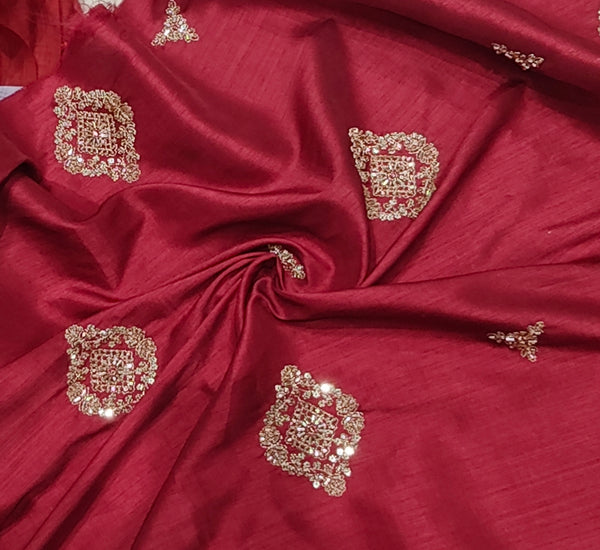Red Lotus Silk — 0.55 m Cut Piece (#2093)