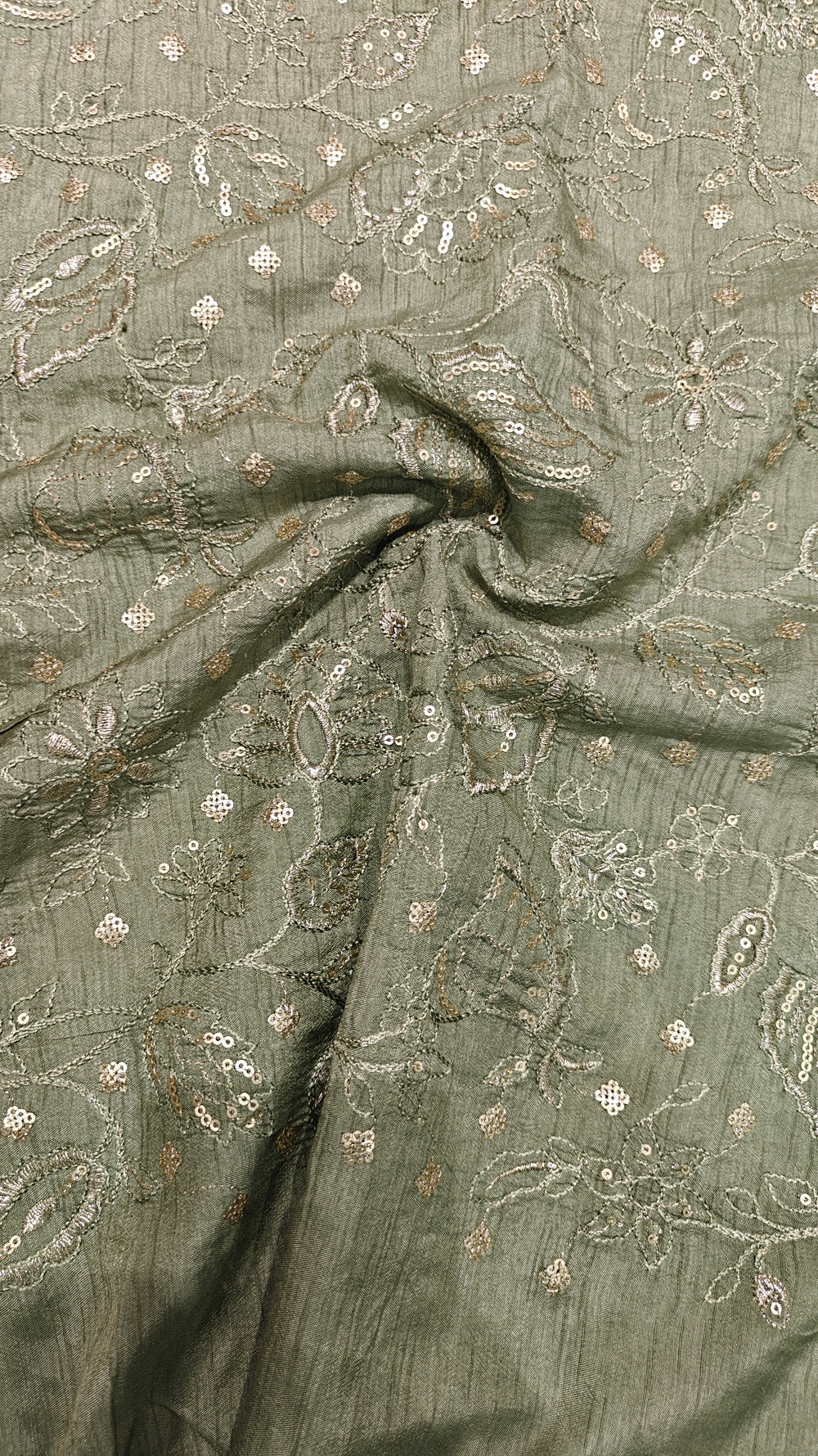 Green Mulberry Tussar — 0.50 m Cut Piece (#2098)