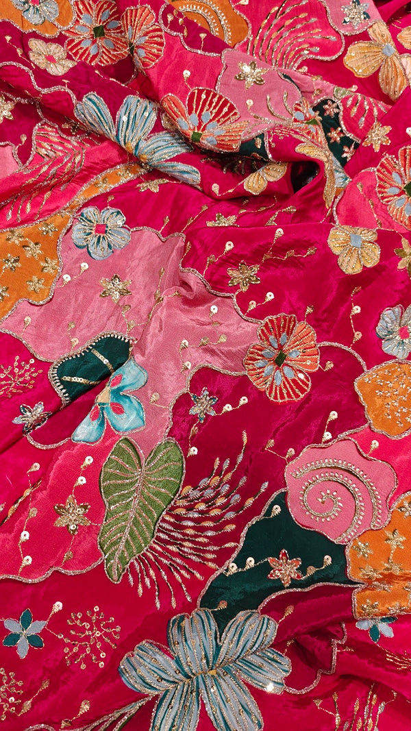 Crepe Embroidery