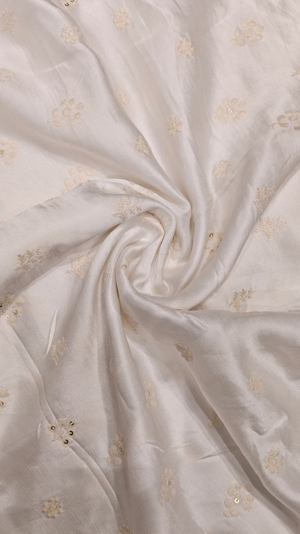 White Fuji Tussar — 1.10 m Cut Piece (#1985)