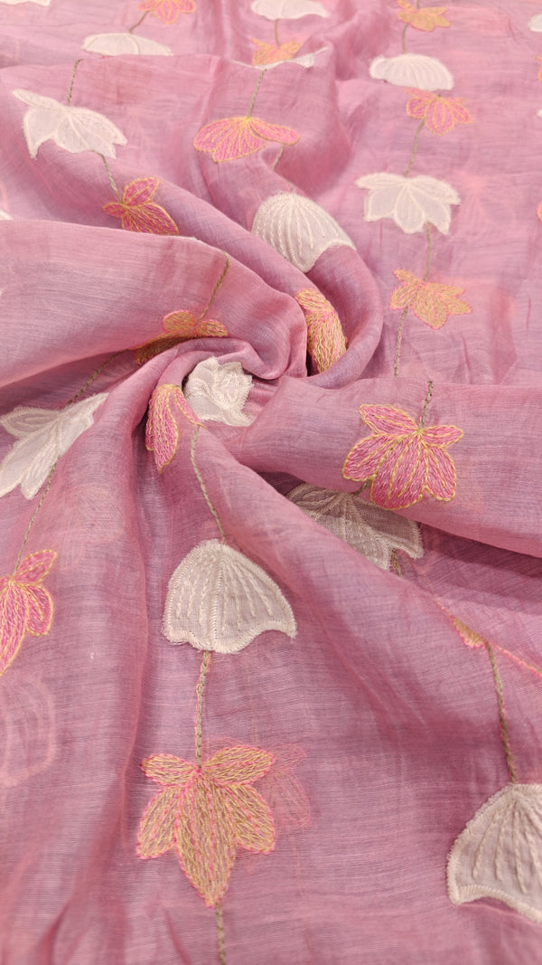 Pink Pure Chanderi — 0.80 m Cut Piece (#1995)