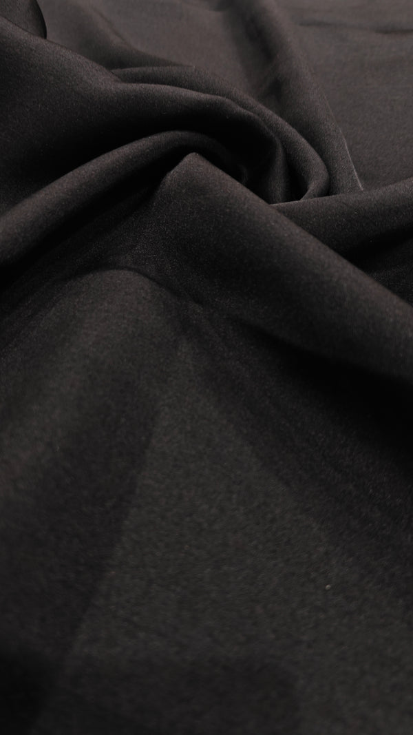 Black Raw Silk — 1.10 m Cut Piece (#2029)