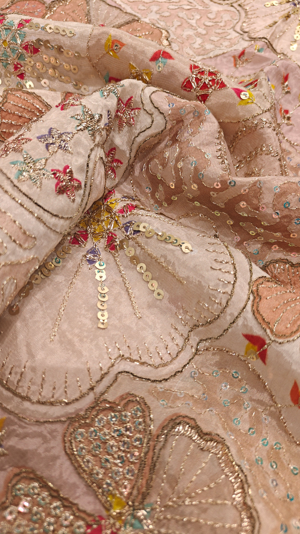 Beige Crepe Embroidery (2031)
