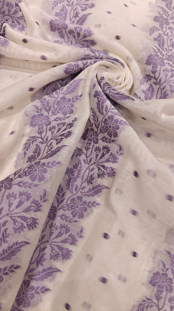 White Chanderi — 1.20 m Cut Piece (#2046)