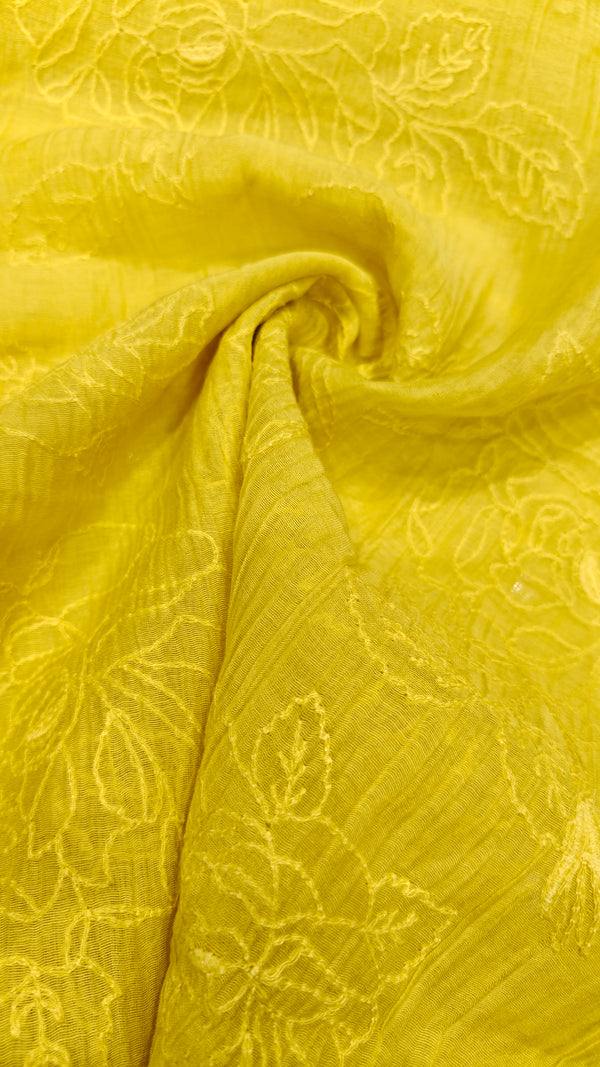 Yellow Chanderi — 0.80 m Cut Piece (#2048)