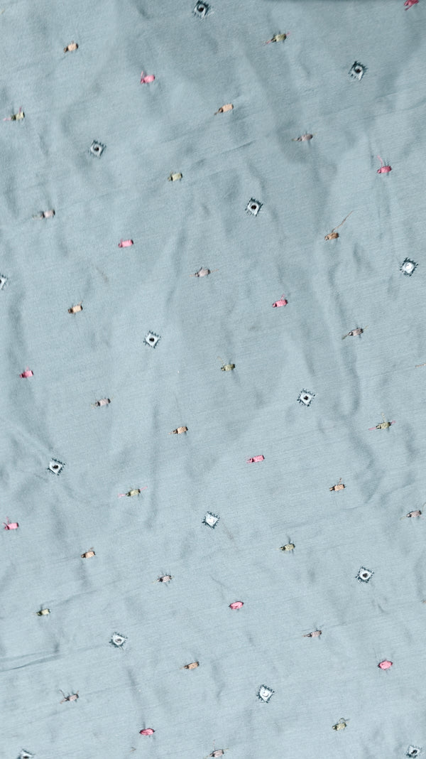 Embroidered Soft Silk — 2.15 m Cut Piece (#1980)