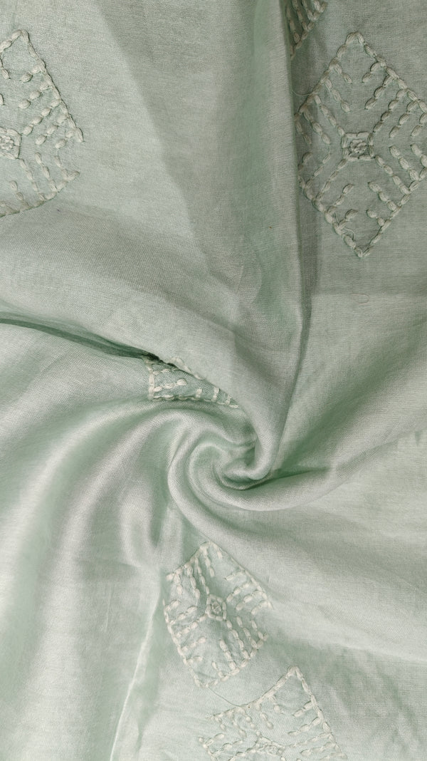 Blue Chanderi — 0.45 m Cut Piece (#1998)