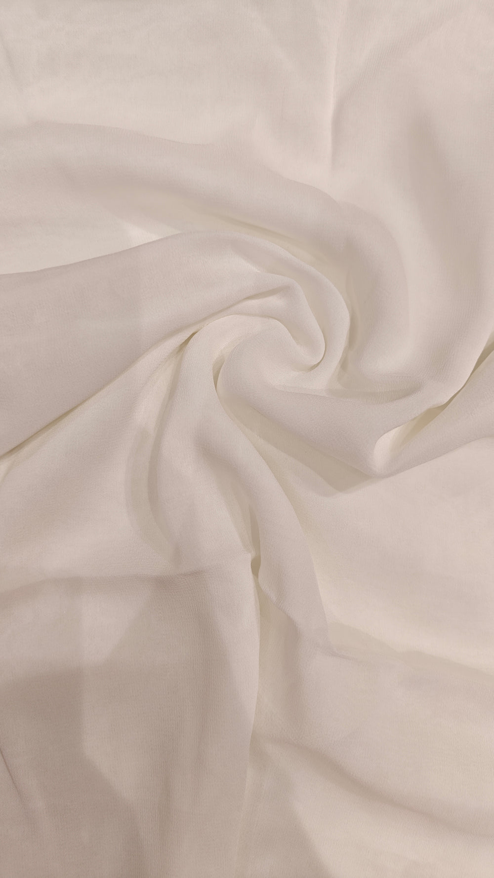 White Georgette — 1.30 m Cut Piece (#2066)