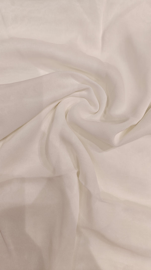 White Georgette — 1.30 m Cut Piece (#2066)